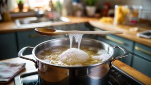 The trick of placing a wooden spoon across a pot of boiling water breaks the surface tension and stops it from boiling over