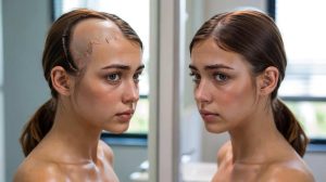 Why tying your hair up in the exact same spot every day causes “traction alopecia” and permanent hair loss along the hairline
